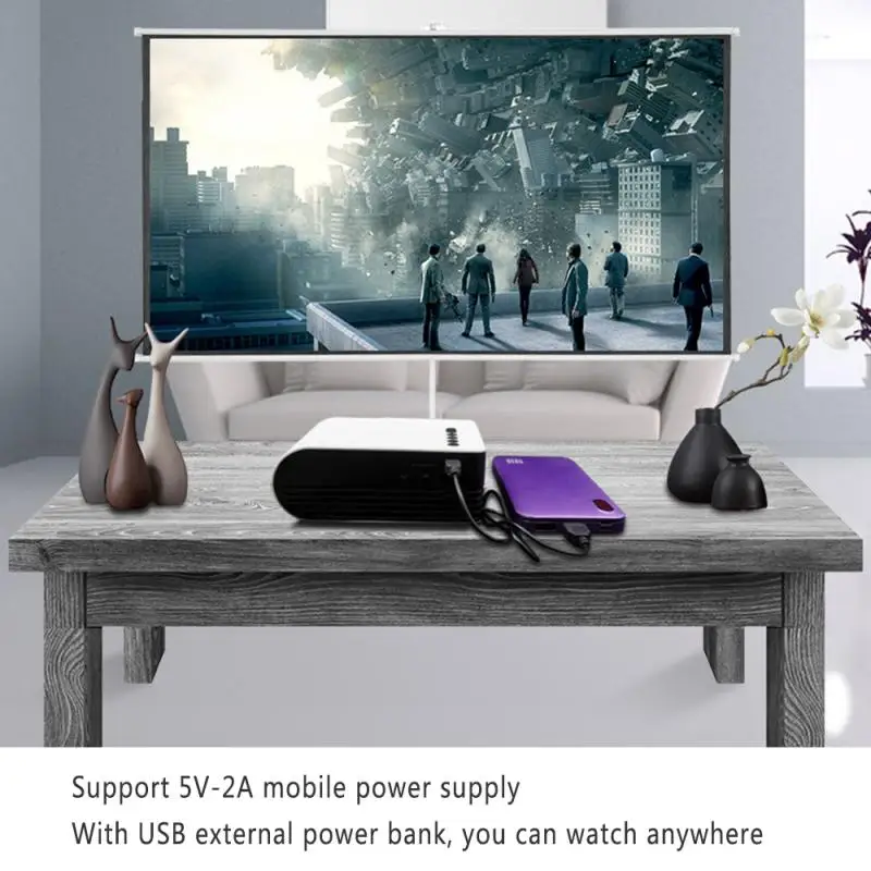 Проектор Android WiFi проектор 3D HD видео кивечерние мини-проектор портативный для