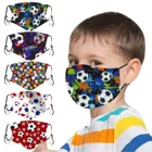 Модная детская маска для лица, регулируемая ветрозащитная многоразовая хлопковая моющаяся маска для лица с футбольным принтом, косплей на Хэллоуин