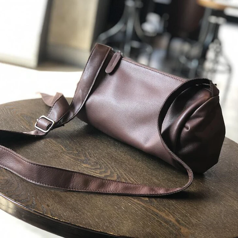 Женские сумки мессенджеры модные мягкие из натуральной кожи Дамская