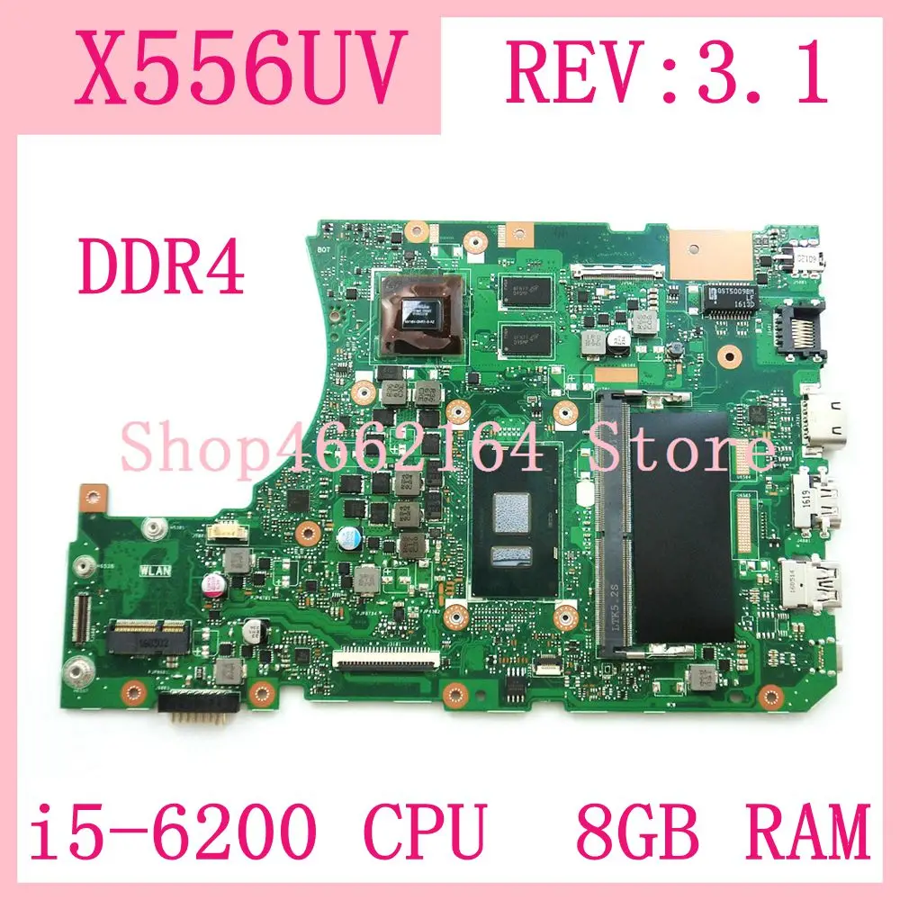 

Процессор X556UV i5-6200 8 ГБ ОЗУ GT920MX материнская плата REV3.1 для ASUS X556UV X556UQK X556UR X556UQX556UJ протестированная Материнская плата ноутбука