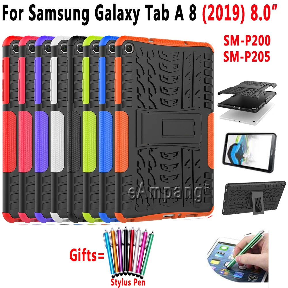 Чехол для Samsung Galaxy Tab A 8 2019 с S Pen Plus 0 SM-P200 SM-P205 P200 Силиконовый противоударный чехол +