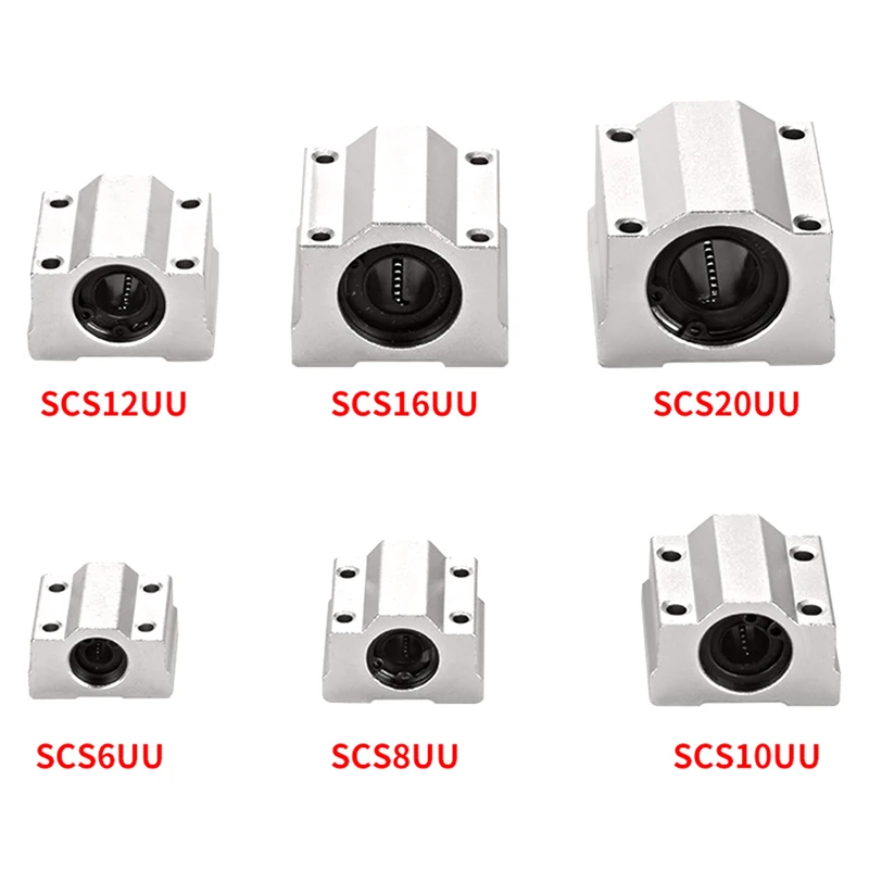 

1pc SC6/8/10/12/16/20UU Linear Motion Slide Block for Linear Shaft 3d Printer