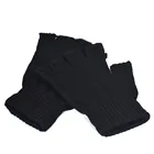 Мужские черные трикотажные эластичные теплые перчатки палец перчатки, варежки без пальцев Guantes de invierno а-ля moda para mujer теплые перчатки