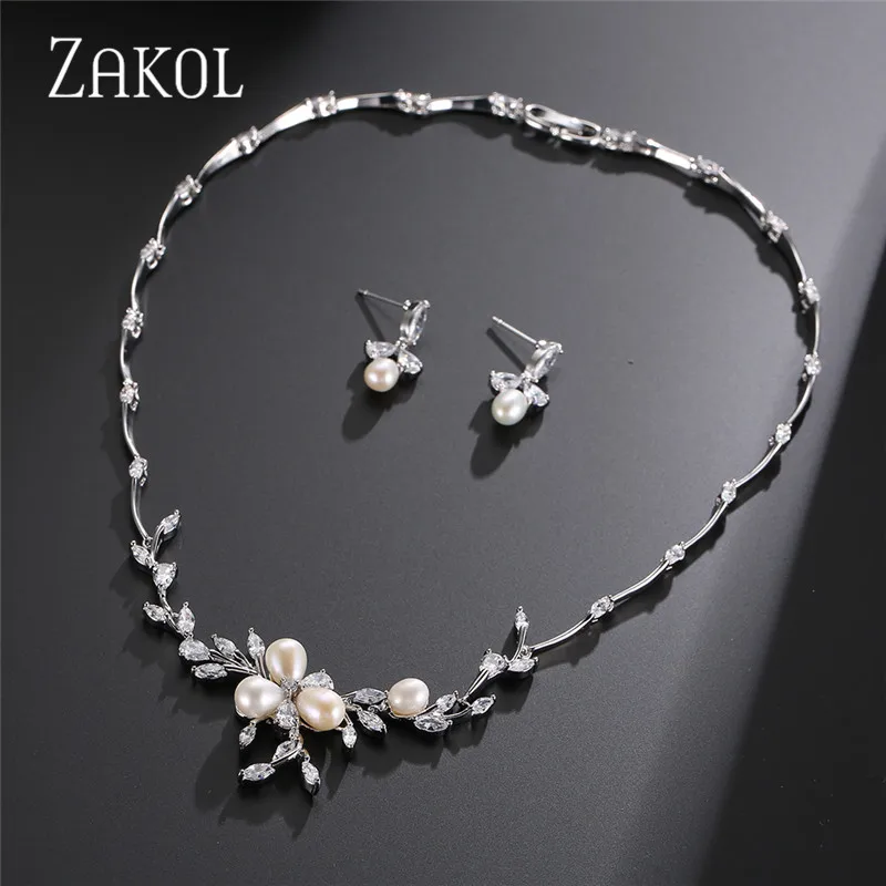 ZAKOL новые классические серьги с кубическим цирконием и цветком комплект