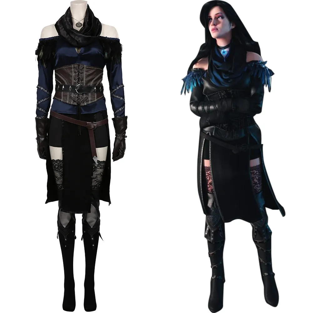 

Yennefer Cosplay Costume Top Skirt Outfits Halloween Carnival Suit