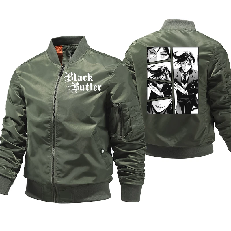 Теплая зимняя мужская куртка на флисовой подкладке черное пальто Батлера