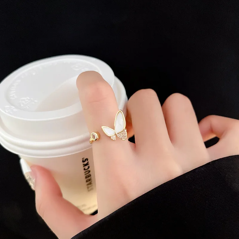 

Женское кольцо с бабочкой, регулируемое кольцо на указательный палец