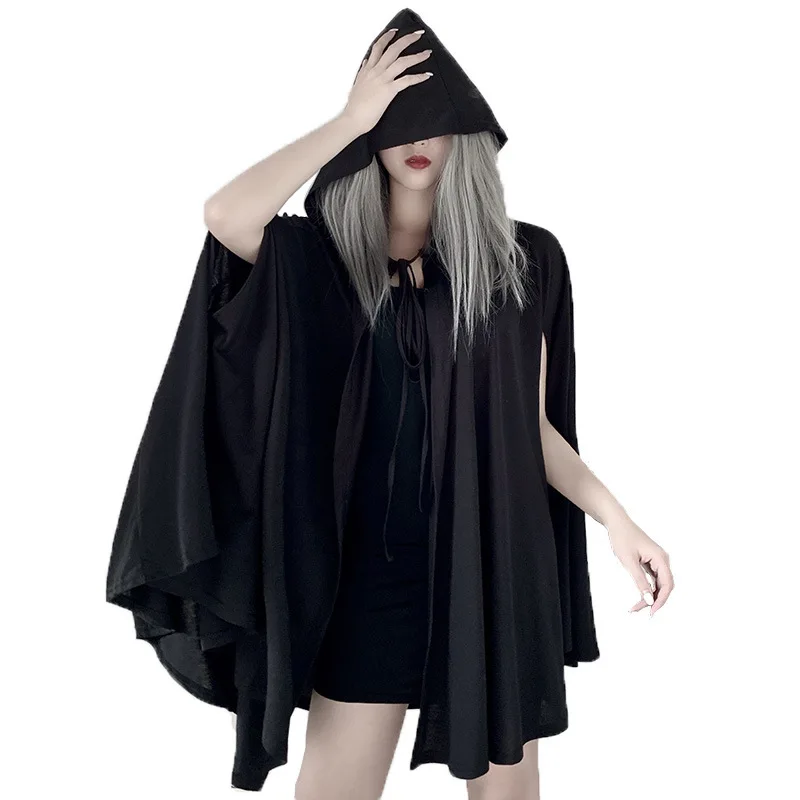 

Dark Gothic high priest Cape vampire coat Lolita sleeveless hooded windbreaker Cape