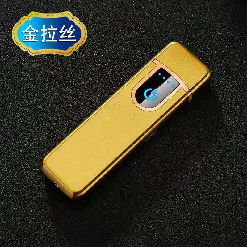 Новые золотые атласные серии электронные зажигалки популярная зарядка