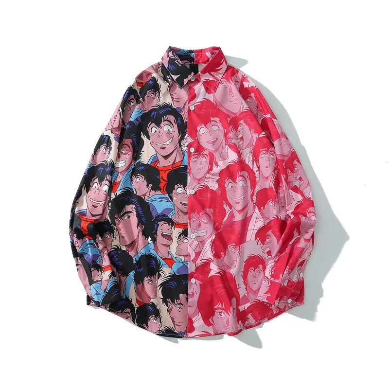 

Men Vintage Shirt Summer New Hawaiian Short Sleeve Shirt Mens Halloween Printed Beach Casual Shirts Man Oversized