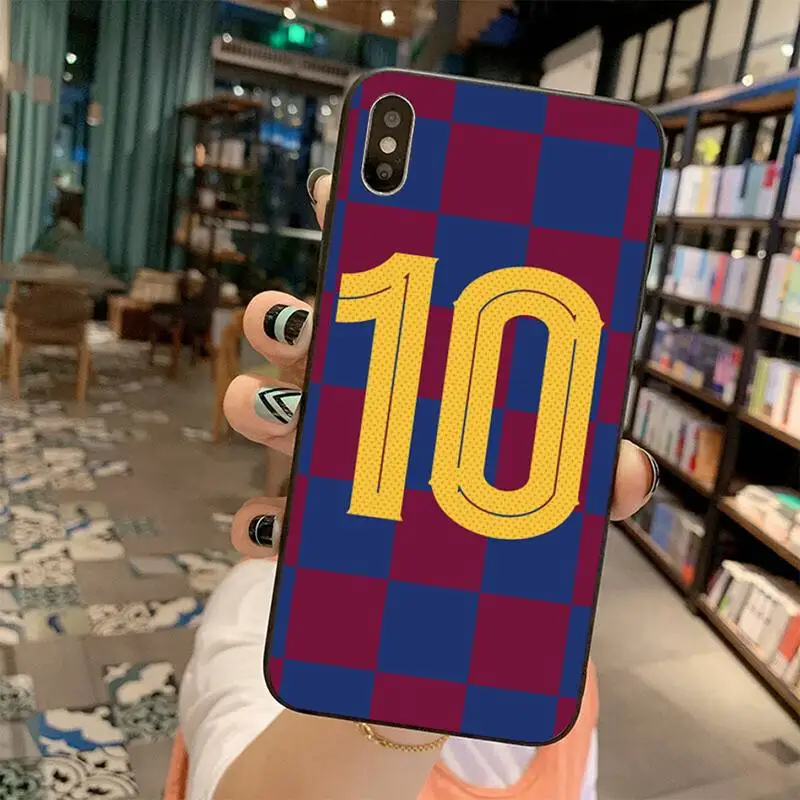 

Football Number 10 7 DIY Painted Bling Phone Case for iPhone 11 pro XS MAX 8 7 6 6S Plus X 5S SE 2020 XR case