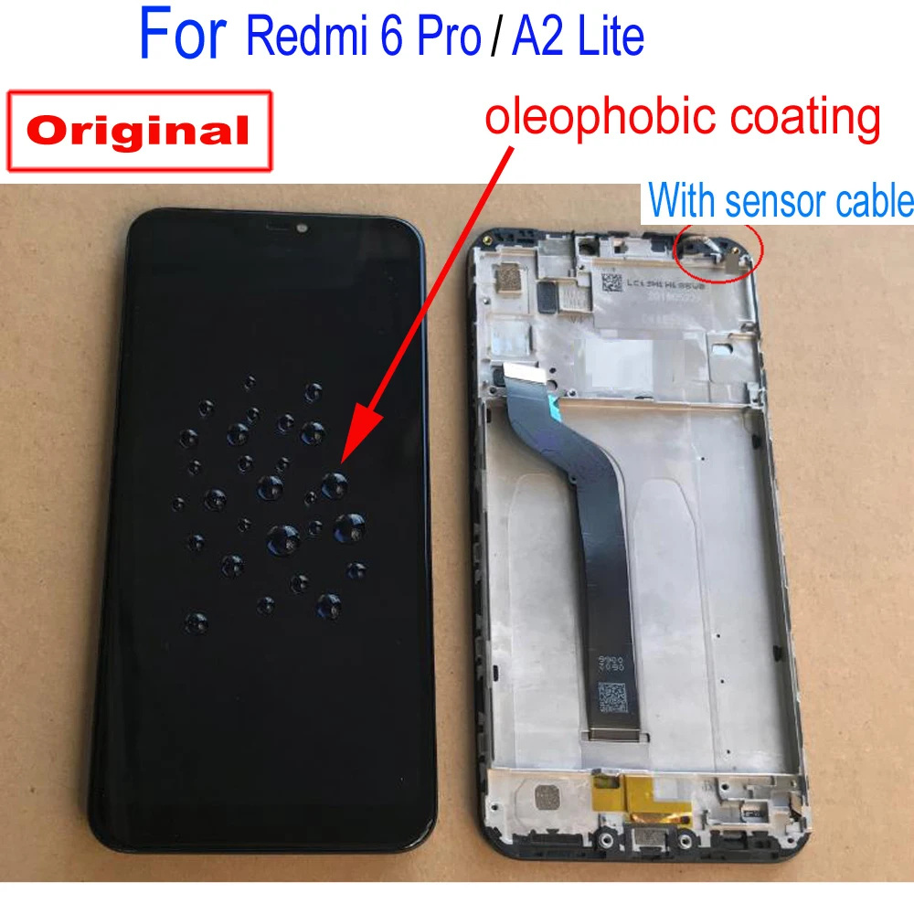 Оригинальный ЖК дисплей для Xiaomi Redmi 6 Pro / Mi A2 Lite MiA2 Note сенсорный экран дигитайзер