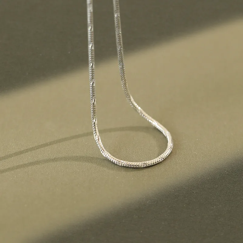 

SHANICE S925 sterling silver Designer personality Snake bone Chain Necklace Hip Hop Cool Simple Ladies Girl Holiday Wedding
