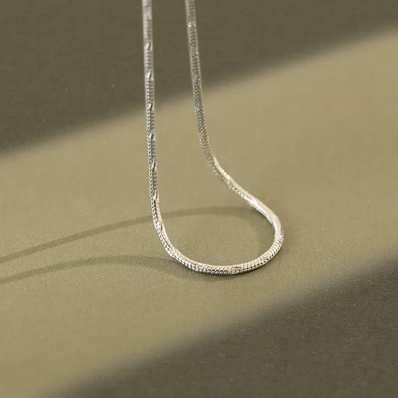 Шанис S925 серебро дизайнер личность цепочка из змеиных костей ожерелье в стиле