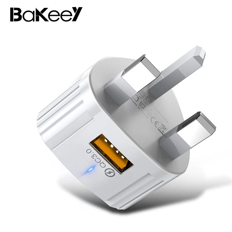 Bakeey Quick Charge QC3.0 универсальное портативное зарядное устройство USB для быстрой зарядки для путешествий штепсельная вилка EU US UK для samsung Xiaomi 9T Redmi