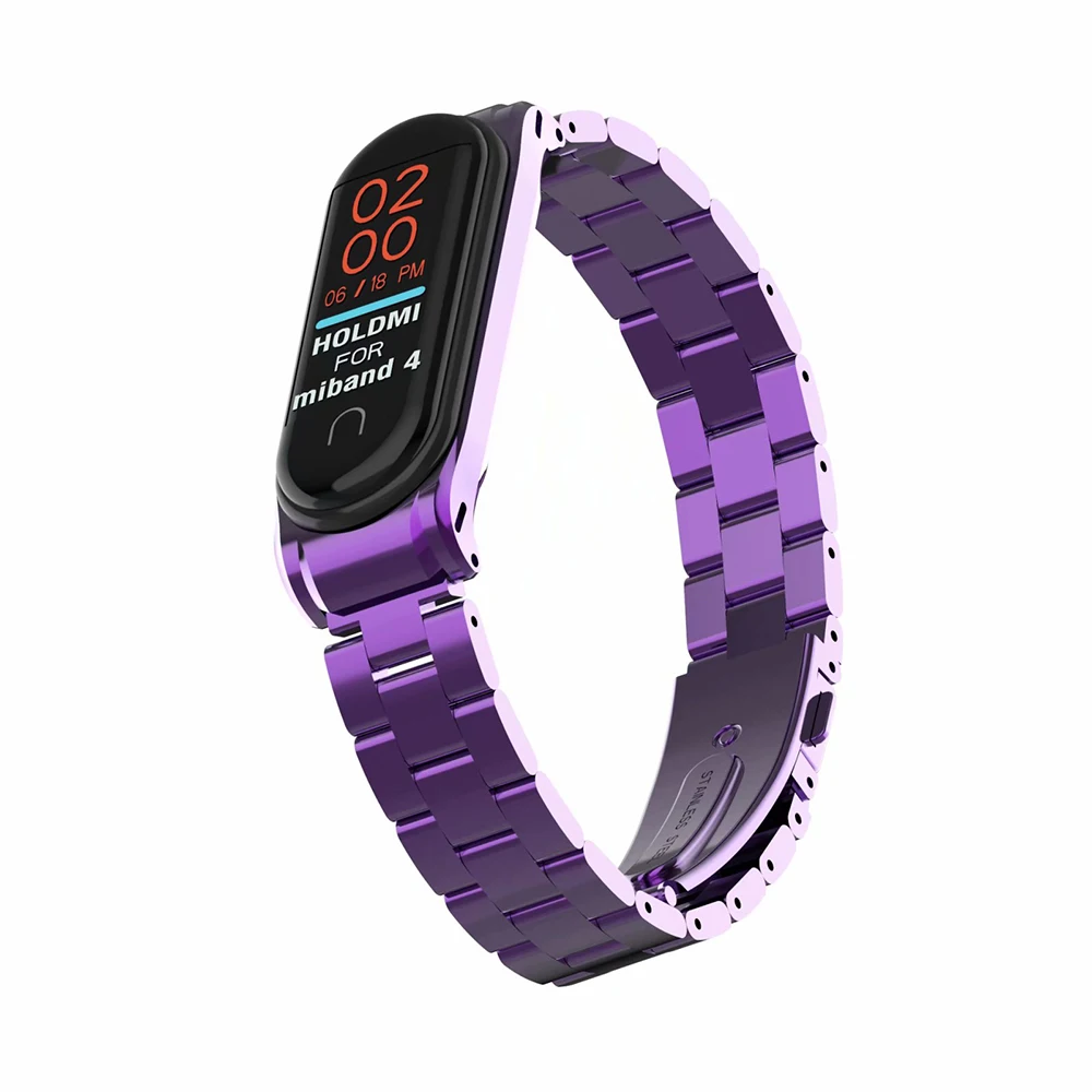 Металлический ремешок для часов Xiaomi Mi Band 4 умный браслет из нержавеющей стали не