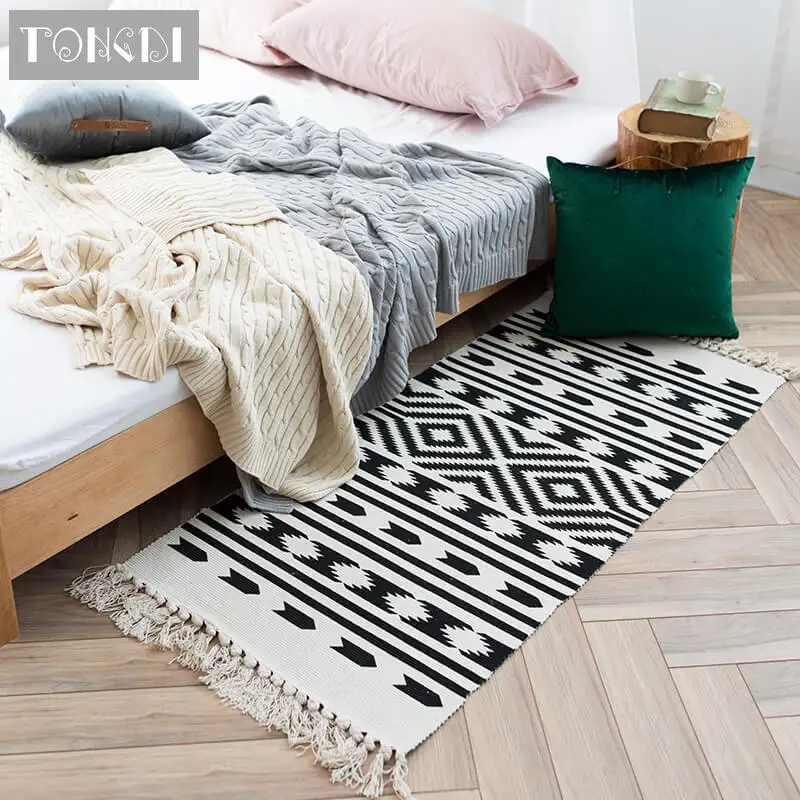 Тканый Ковер TONGDI в стиле бохо кружевной Противоскользящий элегантный