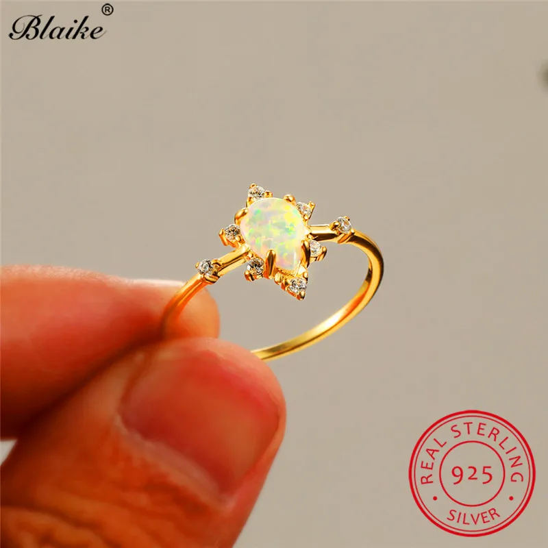 Огранка груша белый кольца c огненным опалом для Для женщин держащих букет