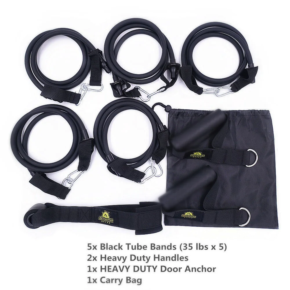 

Gym Workout Latex Band Super Strong Resistance Tube Bands Set with Heavy Duty Door Anchor Handles Fitness Musculation Equipement