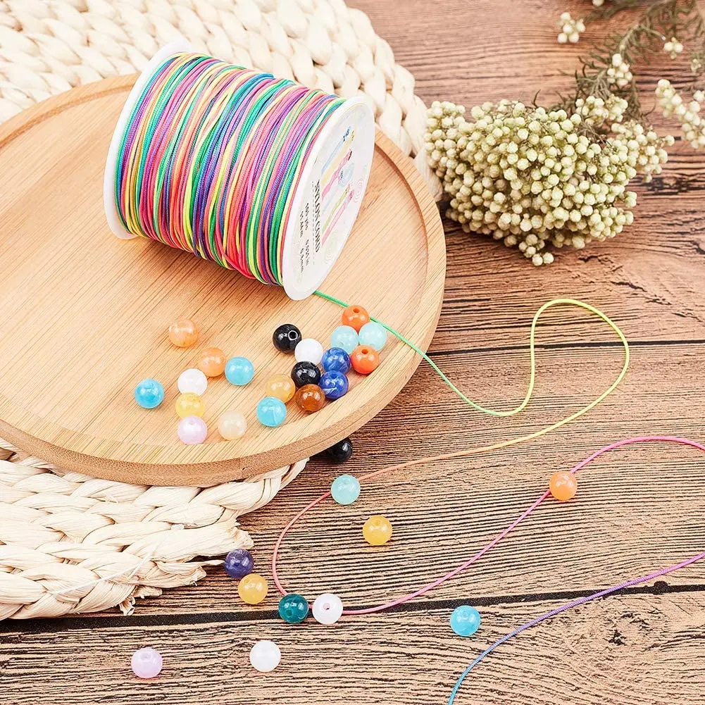 

1Roll Nylon Thread Colorful 0.8mm about 98.43yards/roll(90m/roll)