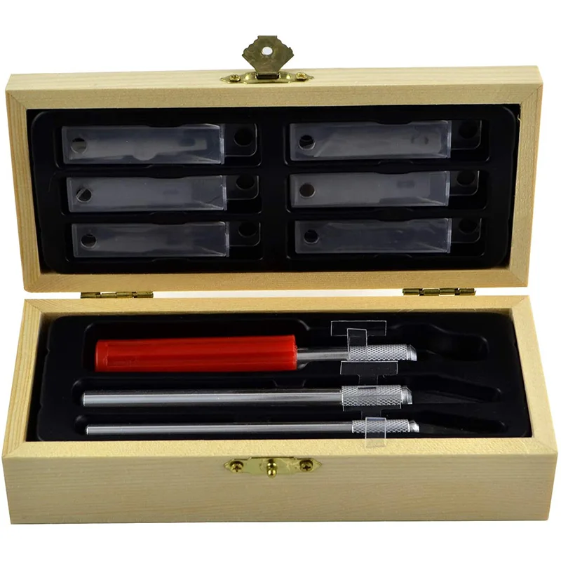 

Precision Knife With Blades Craft Hobby Knife Kit Wood Craft Knife With Exact Cut Blades Art Knives