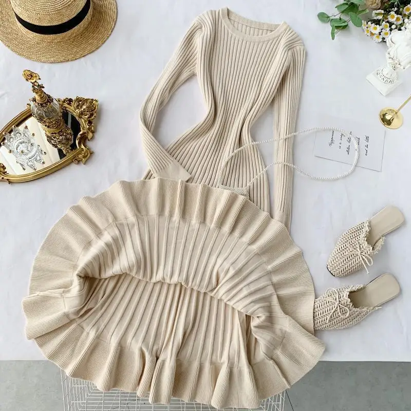 Женское длинное платье vestidos новинка 2019 осень зима тонкое ТРАПЕЦИЕВИДНОЕ