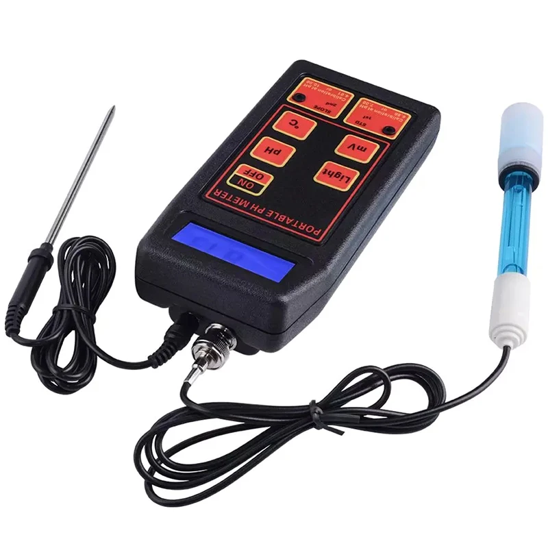 

3-in-1 High Accuracy Portable PH/MV/Temp Meter + Replaceable PH & ORP Electrodes + Temperature Probe