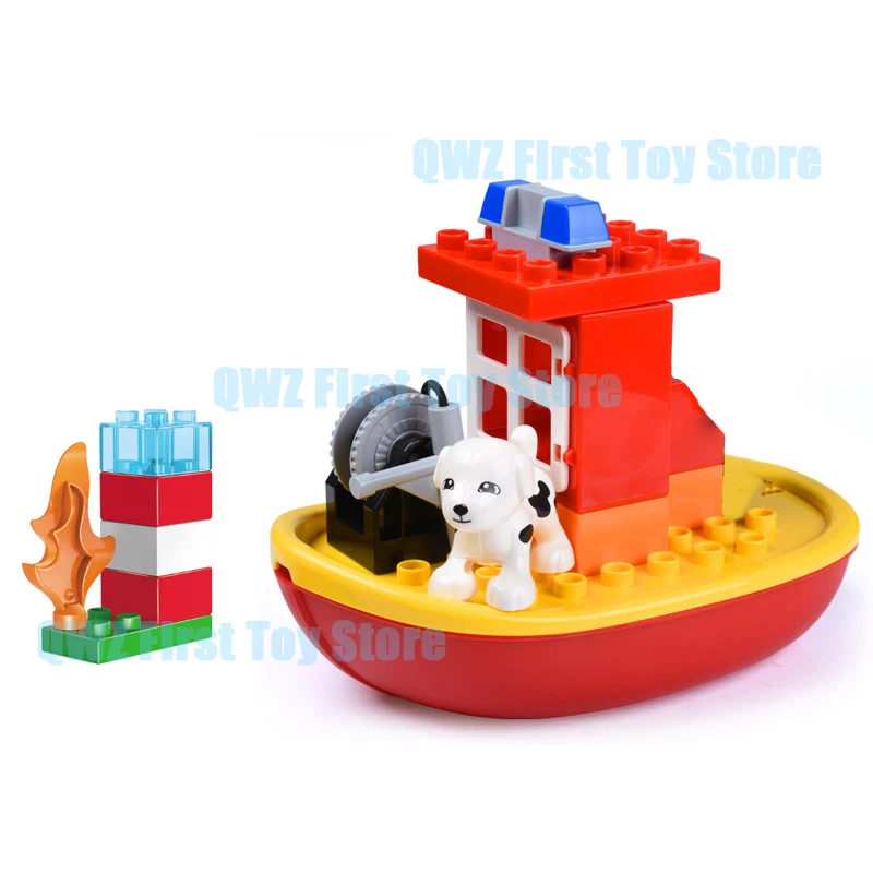 Новый Diy большой Размеры город пожарной пожарные строительные блоки кирпичные