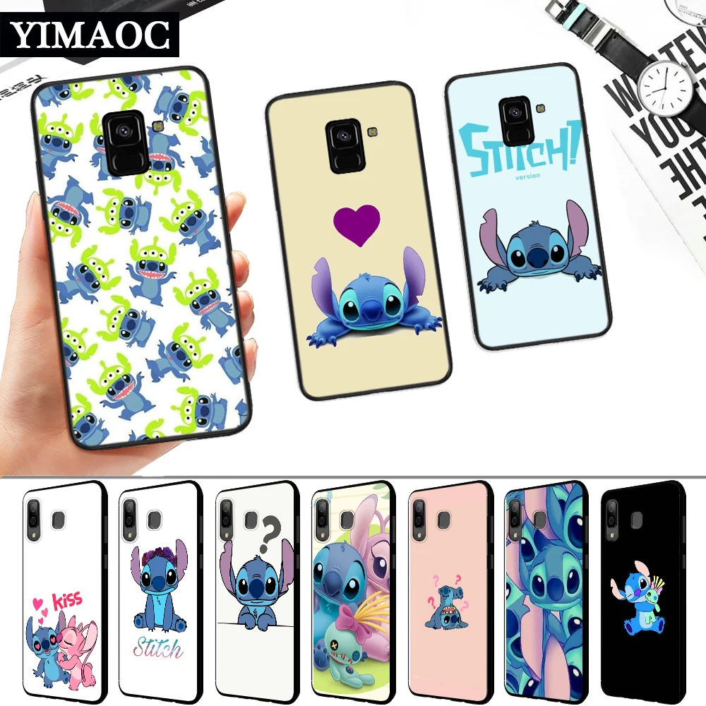 Тематика Лило и Стич Новинка Fundas Мягкий силиконовый чехол для samsung A3 A5 A6 плюс A7 A8 A9