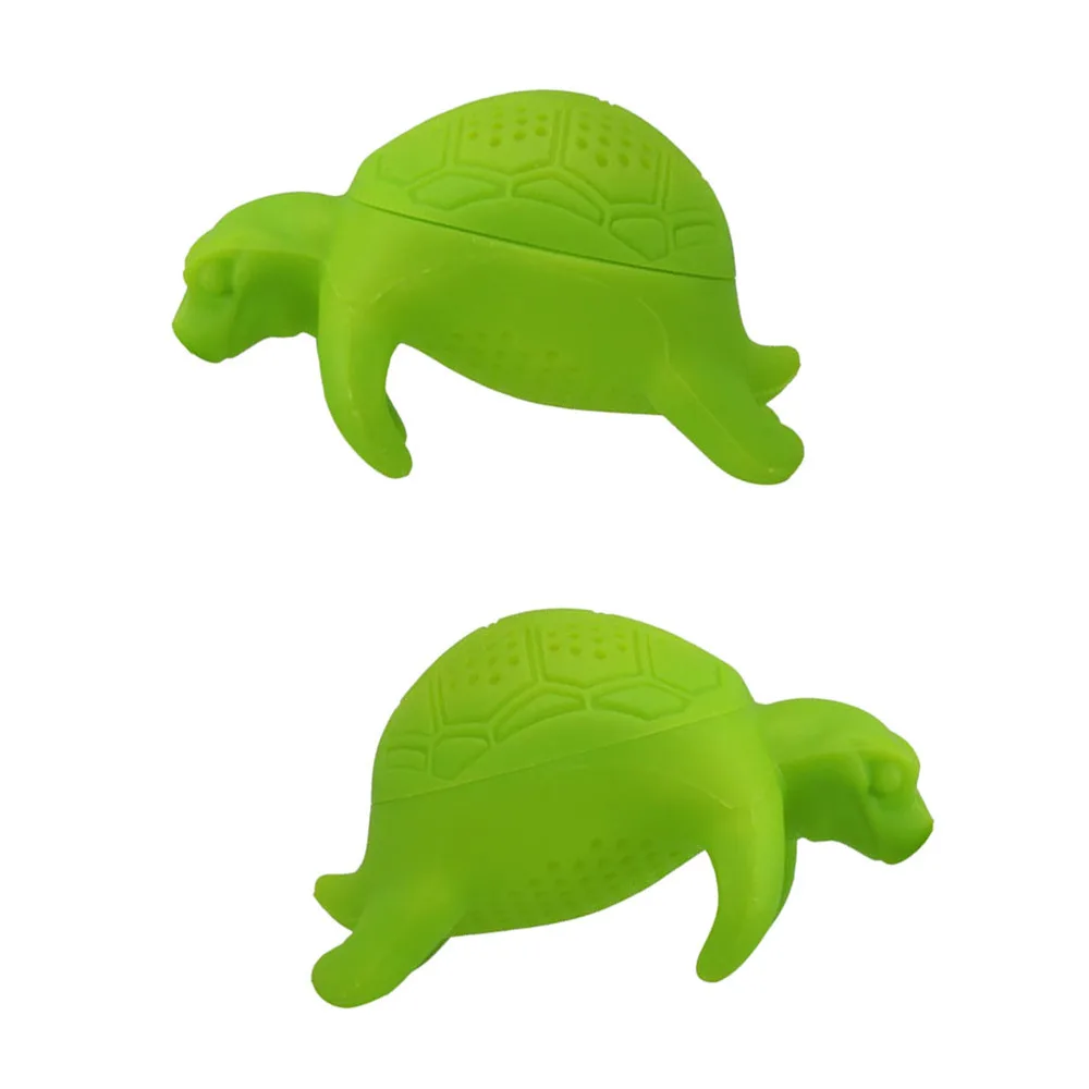 

2PCS Silicone Turtle Tea Infuser Animal Loose Leaf Tea Strainer Filter Diffuser Kitchen Tools Gadgets (Green)