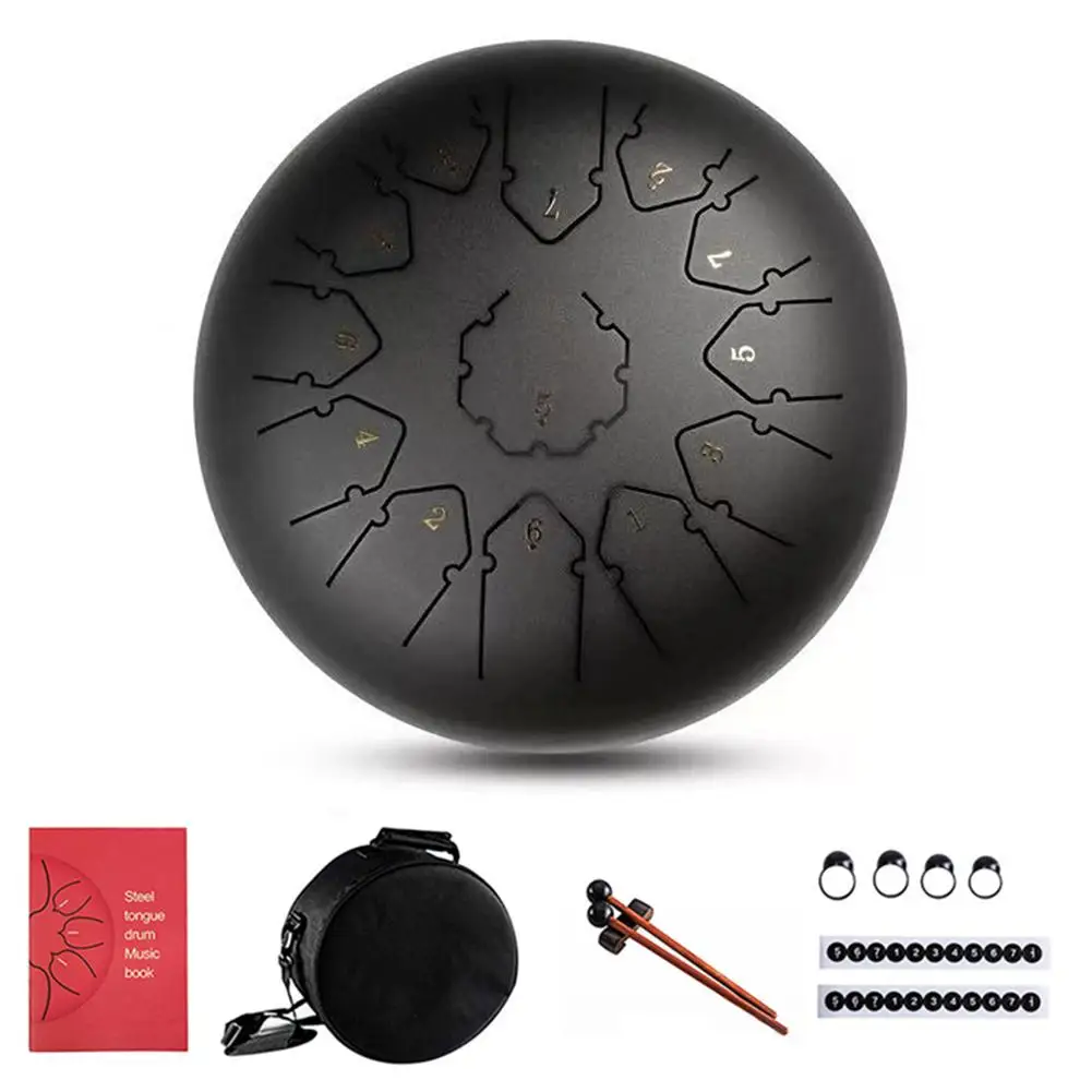 3 12 дюймов 13 нот Hangdrum Handpan стальной язык барабан с молотками музыкальная Книга сумка ударный инструмент для музыкальных терапевтов - Цвет: 3