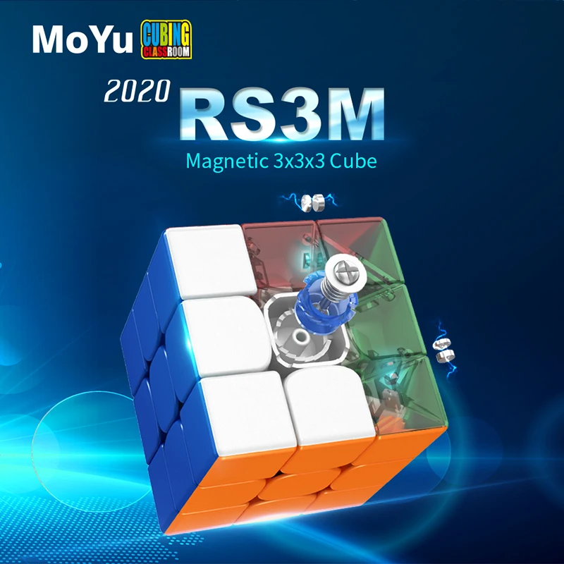 

Moyu RS3M 2020 Магнитный 3x3x3 магический куб MF3RS3M cubing классный RS3 M Магнитный пазл скоростной RS3M куб игрушки для детей
