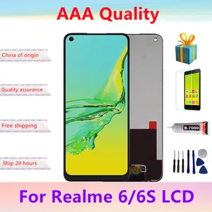 Original 6.5" For Realme 6S RMX2002 LCD Display Screen Touch Digitizer
with Frame for Realme 6 RMX2001 LCD Display