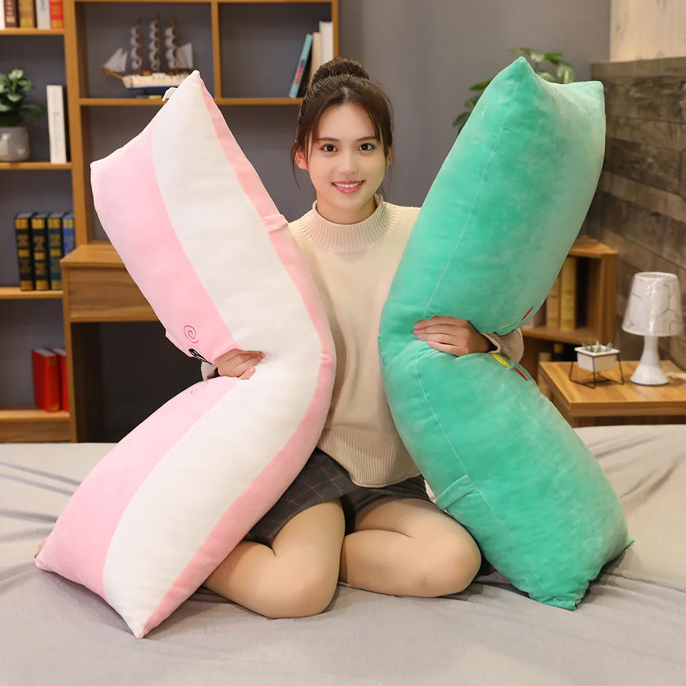 

Full size Husky dinasour couple long pillow cartoon cute soft pillow washable home bed decor pig/bear/hippopotamus birthday gift