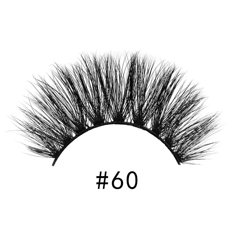 

1 Pair 3D Faux Cils 100% Mink Hair False Eyelashes Dramtic Thick Wispies Fluffy Eyelashes Extension Makeup Wholesale Lashes