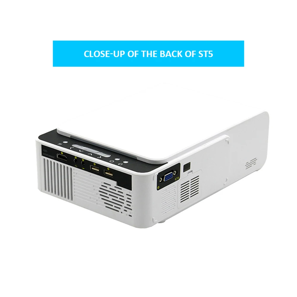 Портативный проектор VCHIP ST5 4K для домашнего кинотеатра Full HD 1080P Wi-Fi ТВ портативный