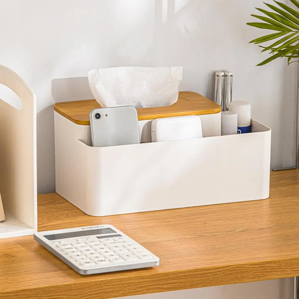 

Tissue Case Eco-friendly Large Capacity Bamboo Tissue Storage Holder Supplies for Home