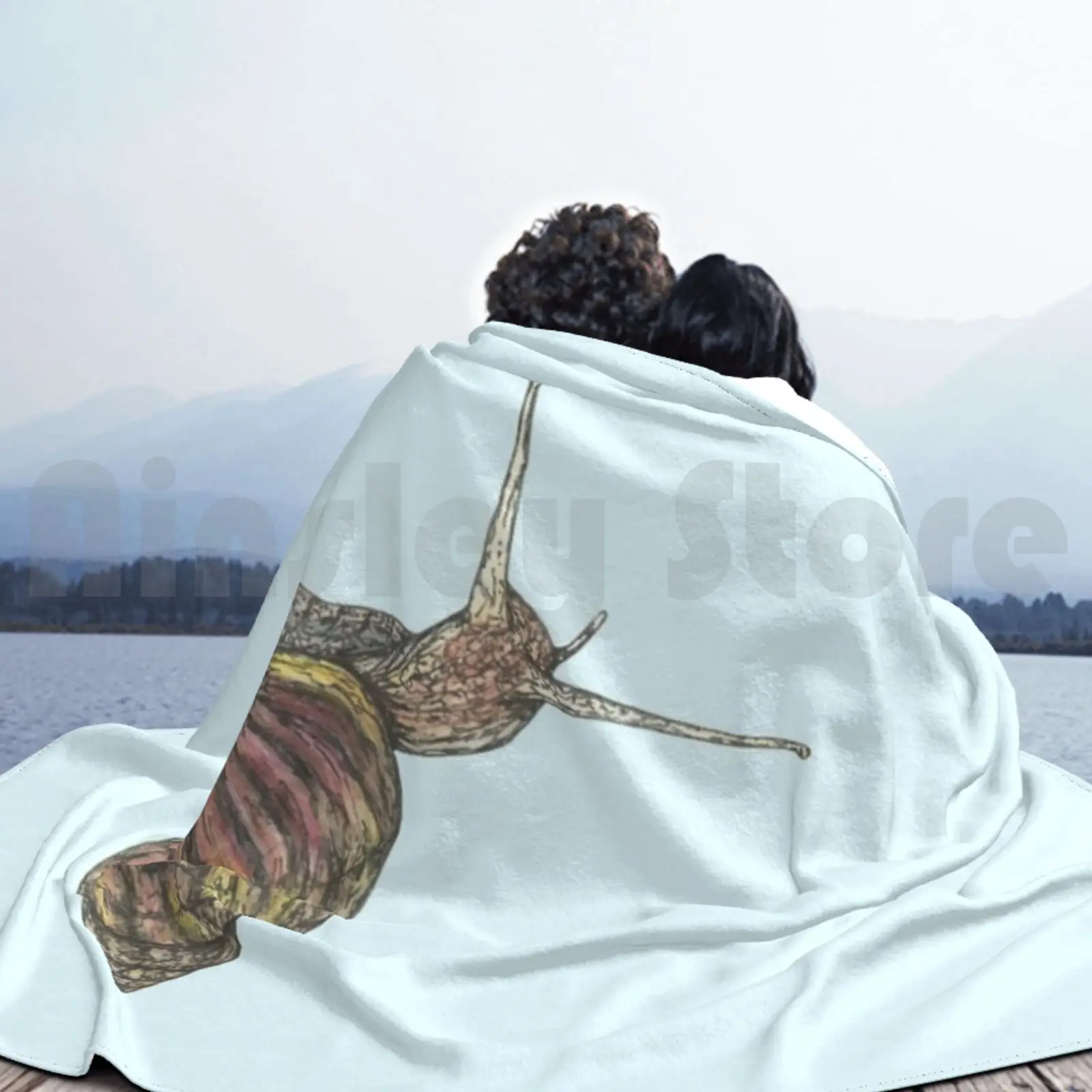 Одеяло с улиткой Torti для дивана-кровати путешествия улитка животное природа сад