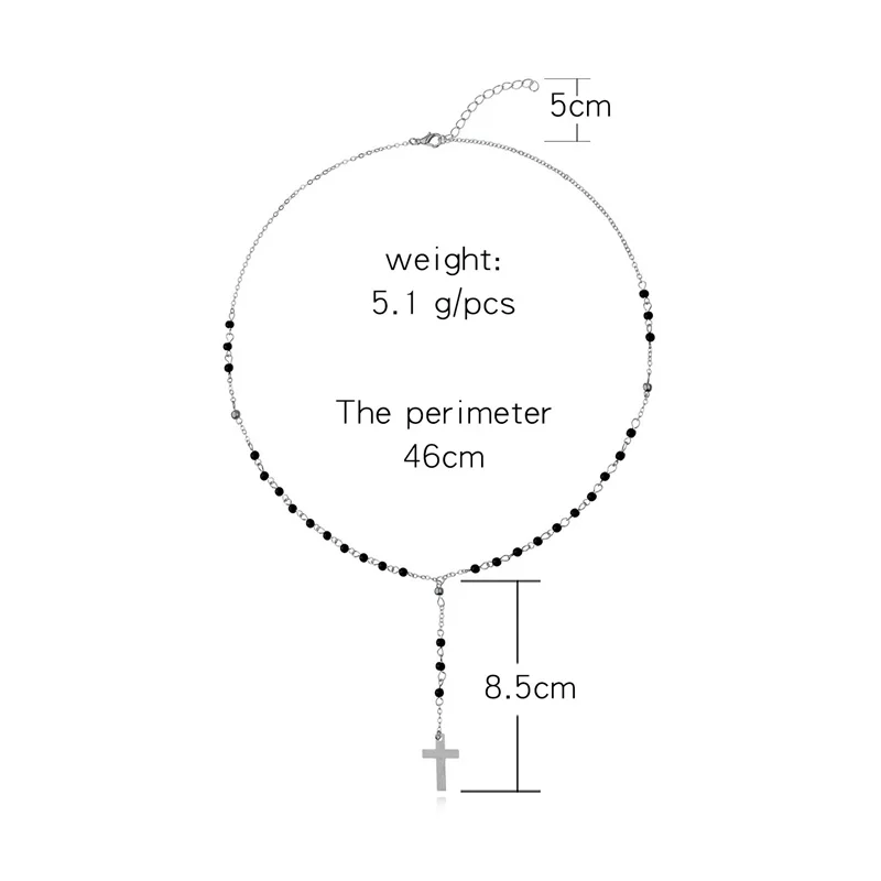 Новинка 2021 модные черные круглые бусины католические четки качественные