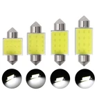 10 шт., Автомобильный светодиодный фестон светильник s C5W C10W Cob * 12SMD 31363941 мм для автомобильных внутренних ламп, Купольные лампы, дневные ходовые светильник ни, Диод 12 В