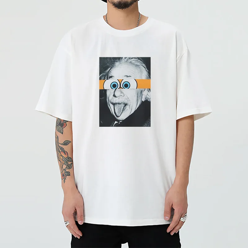 

Mona Lisa Mask Aesthetic Harajuku T Shirt Men Ullzang Vintage Graphic T-shirt Funny Cartoon 90s Tshirt Tees Casual White Tops