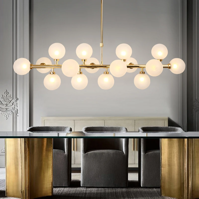 

Modern Pendant Lights Black Glass Ball Pendant Lamp Long Line Hanging Lamp For Kitchen Living Room Nordic Globe Light