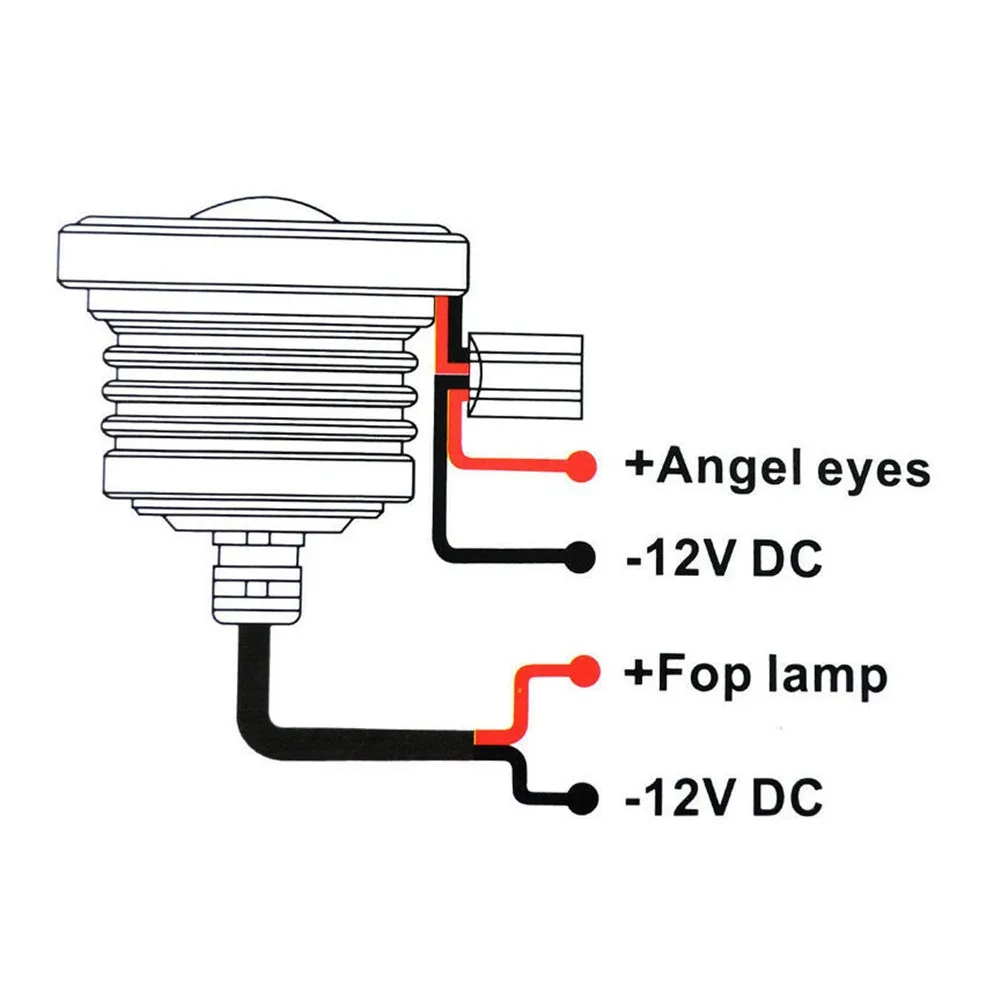 

Parts Fog Lamps RF Wireless Control RGB Changeable Replacement Angel Eyes Halo