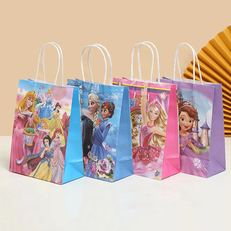 

Disney Frozen Aisha Princess Paper Bag Stand up Birthday Party Decorations Cookie Gift Packing Bag Baby Shower Party Deocr