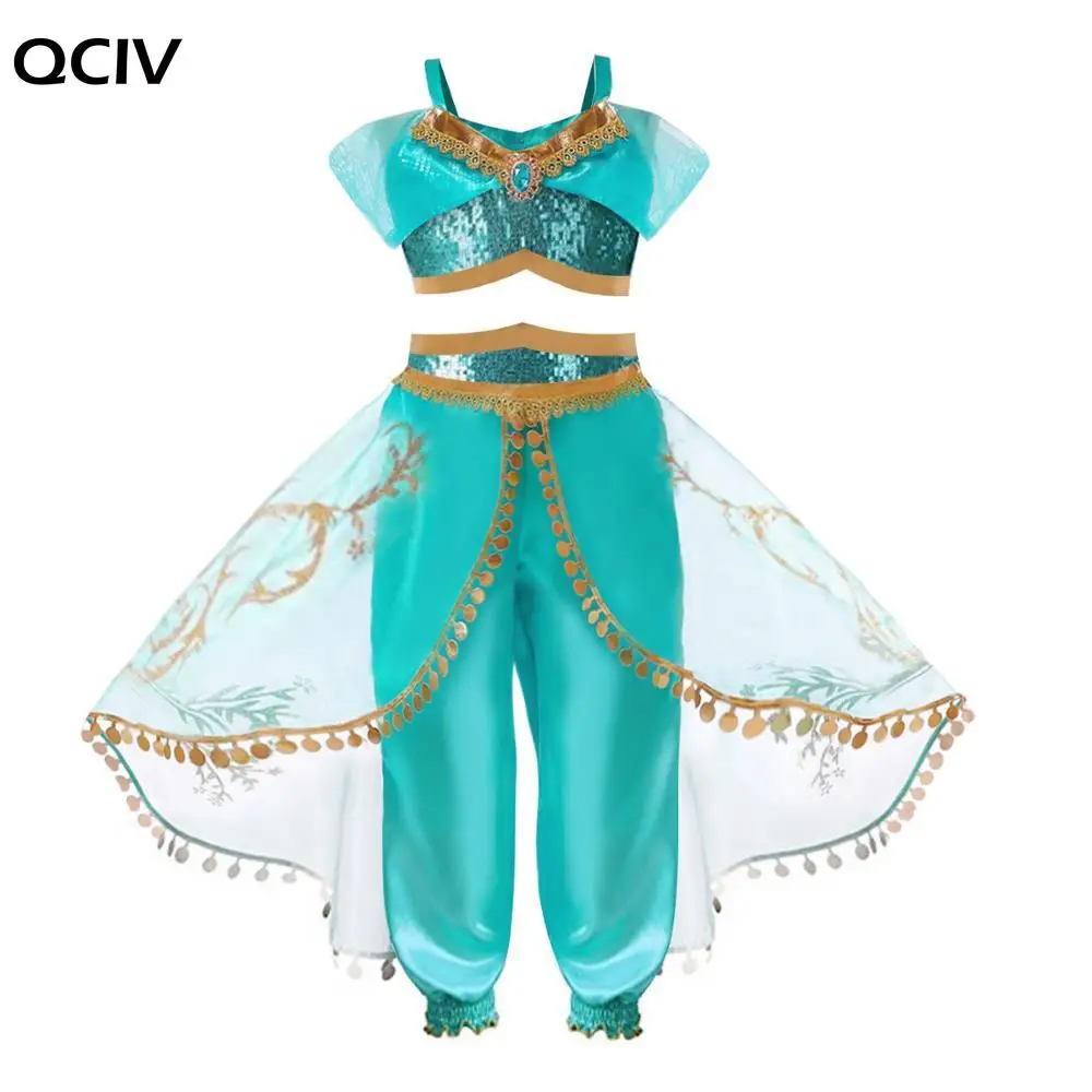 Arabian Princess Aladdin Светоотражающий Комплект из двух предметов костюм для косплея