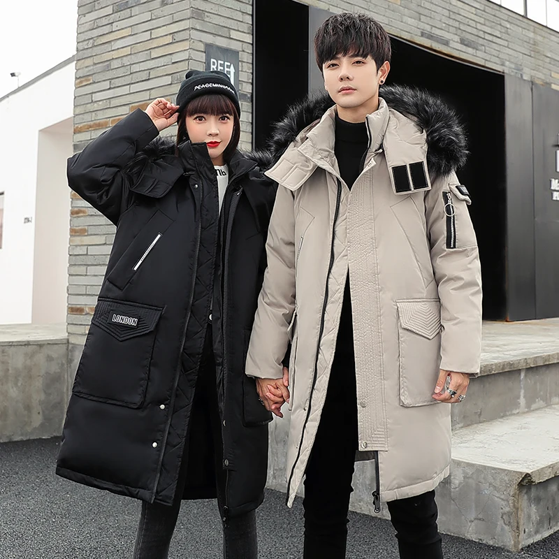 

2021 Fashionable Coat Thicken Jacket Men Hooded Warm Lengthen Parka Coat White Duck Down Hight Quality Male New Winter Parkas