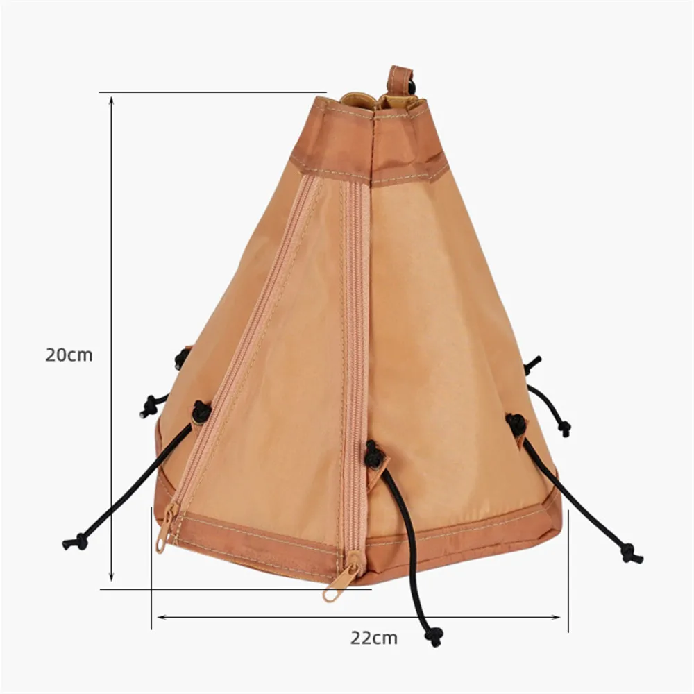 

Camping Tissue Case Creative Tent Shape Polyester Zipper Buckle Outdoor Picnic Car BBQ Home Hanging Roll Paper Storage Bag Case