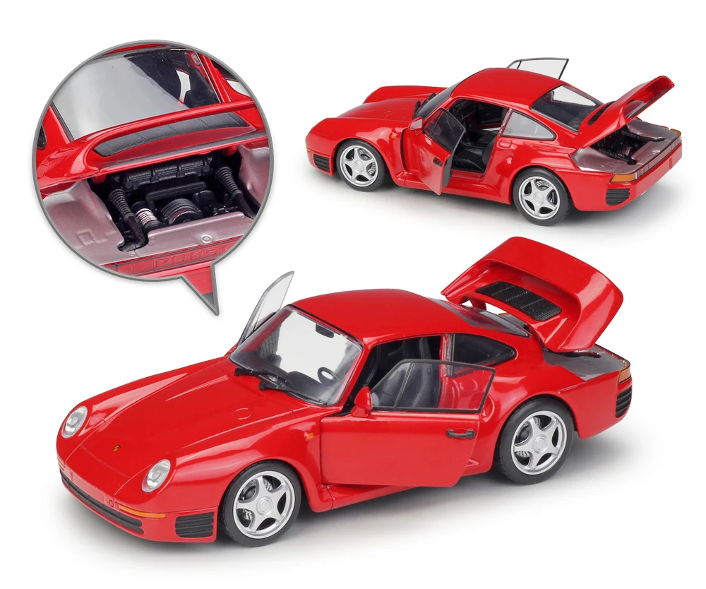 Симулятор Welly литая под давлением модель автомобиля 1:24 Масштаб Porsche 959 классический спортивный автомобиль металлический сплав гоночная игрушка автомобиль для мальчика Подарочная коллекция