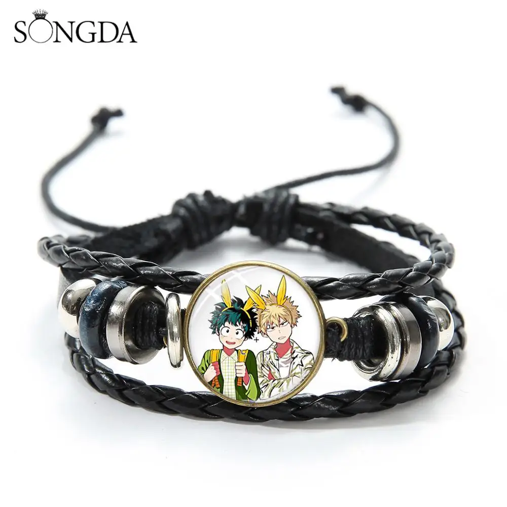 Милый мультяшный браслет аниме Моя геройская Академия очаровательные браслеты