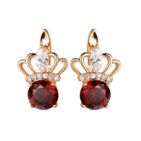 hanreshe crystal stud earrings wedding red natural zircon girl heart earring trendy jewelry cute simple earrings women gift